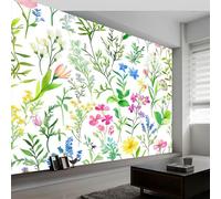 Photo Wallpaper 200 x 140 cm Plants Elegance Flowers, Wall Mural Non-Woven 3D Wallpaper Décor Art Poster Picture Design for Living Room Bedroom Dorm Décor, Green