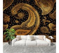 Photo Wallpaper 300x210 cm Bohemian Mystical Runes Non-Woven Art Wall Mural Poster Picture Gold - Living Room Sofa TV Background Wall Mural Indoor Decor - Not Self Adhesive