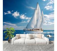 Photo Wallpaper 300x210 cm Sailing Ships DIY Odorless antifouling Wallpaper Poster Photo Mural HD Blue Removable Interior Sapace Decoration Mural Decoration Decals