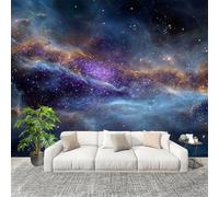 Photo Wallpaper 300x210 cm Universe Milky Way Starry Sky DIY Odorless antifouling Wallpaper Poster Photo Mural HD Blue-Purple Removable Interior Sapace Decoration Mural Decoration Decals