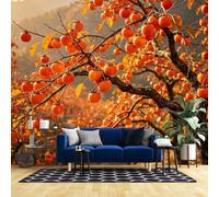Photo Wallpaper 3D Abundant Persimmon Harvest Landscape Panoramic Wall Mural for Living Room Non-Woven Wallpaper Custom Tapestry Wall Hanging-Art Home Decor-Not Peel N' Stick Abundant Persimmon Harv