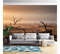 Photo Wallpaper 3D Deadwood Grassland Landscape Panoramic Mural for Living Room Non-Woven Wallpaper Modern Art Wall Poster-Custom Home Decor-Not Peel N' Stick Deadwood Grassland 265Cmx280Cm(Wxh)