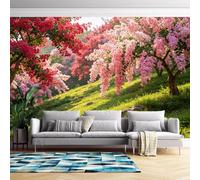 Photo Wallpaper 3D Flower Forest Landscape Wall Mural 350Cmx266Cm(Wxh) Non-Woven Wallpaper for Living Room Bedroom Panoramic Hd Modern Art Decor-Not Peel N' Stick Flower Forest 350Cmx266Cm(Wxh)