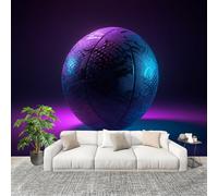Photo Wallpaper 400x280 cm Cool Rugby Sports Non-Woven Art Wall Mural Poster Picture Purple - Living Room Sofa TV Background Wall Mural Indoor Decor - Not Self Adhesive