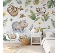 Photo Wallpaper 450x315cm Large Watercolor Cartoon Wallpaper Mural