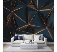 Photo Wallpaper Abstract Geometric Shapes Panoramic Mural 450 x 315 cm | Non-Woven Wall Murals, Esports Cool Lines Wallpaper for Living Room Kitchen Dining Room Bedroom Hallway