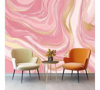 Photo Wallpaper Abstract Marbled Digital Art Mural - Wall Non-Woven Pink Wallpaper for Living Room Bedroom, Indoor Wall Painting for Tv Backdrop Kids Room 150 x 105 cm (W x H)