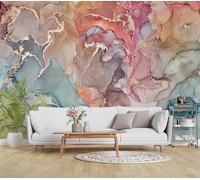 Photo Wallpaper Abstract Multi-Color Flowing Liquid 366x254cm,Colored Marble Silk Cloth Decor Wallpaper,for Living Room Bedroom Kids Room Nursery
