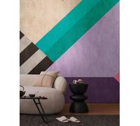 Photo Wallpaper Abstract Shapes Graphic Purple Black Colorful 39913-1 (4,48£/1qm