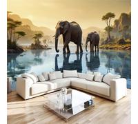 Photo Wallpaper African Elephant Wall Mural 3D Decoration Poster