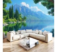 Photo Wallpaper Alpine Mountain Lake Non-Woven Matt Paste the Wall Mural