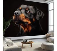 Photo Wallpaper Animal Dog Surrealism Wall Mural Non-Woven Poster Photo Wallpaper 350x256 cm Kids Fashion Home Decoration Wall Covering Papel Mural, Black
