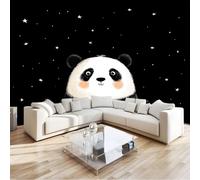 Photo Wallpaper Animal Panda, Panoramic Wall Mural Art Tapestry - Cartoon Style Large Non-Woven Mural Wallpaper for Indoor Home Eco-Friendly Decoration W350 x H256 cm
