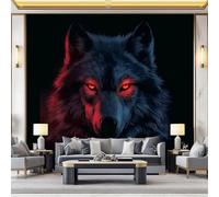 Photo Wallpaper Animal Wave Pattern 138" x 101"/350 x 256 cm(WxH), Non-Woven Wall Art Mural Fantasy Style Wallpaper for Bedroom Living Room Bathroom Adults, Not Peel and Stick, Black