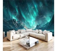 Photo Wallpaper Arctic Aurora Wall Mural 3D Wall Mural Decoration Poster Atmosphere Premium Non-Woven Wallpaper Wall Art for Living Room Bedroom Children's Room Office W300xH210 18yf58