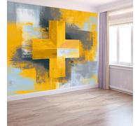 Photo Wallpaper Block Geometry Symbols Murals, 350 x 256 cm (W x H) Wall Mural Wallpaper, Abstract Art Wall Art for Living Room Bedroom Children's Room Corridor Office and Kids Room
