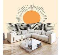 Photo Wallpaper Bohemia 450 x 280 cm (W x H) - Premium Non-Woven 3D Art Print Kids Bedroom Home Poster Decoration Poster Picture Design - Sun Waves