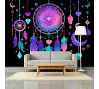 Photo Wallpaper Boho Dreamy Dreamcatcher, Non-Woven Wall Mural 300 x 210 cm - Wall Art Poster Mural Wallpaper for Bedroom Girl's Room Meditation Room Decoration