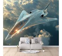 Photo Wallpaper Bomber 200 x 200 cm / 78.7" x 78.7" - Non-Woven Premium Art Print Fleece Wall Mural Decoration Poster Picture Design Modern - War Bomber G-B-1367-Y-C