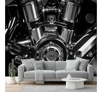 Photo Wallpaper Camera Macro Lens Print 350 x 256 cm (W x H) - Non-Woven Premium Wall Mural Decoration Poster Design, Black for Living Room, Bedroom, Office