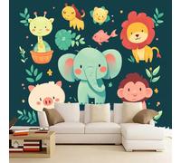 Photo Wallpaper Cartoon Animals Murals Art Wallpaper 3D Photo 200 x 140 cm Baby Elephant Wall Mural for Living Room Bedroom TV Background