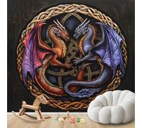 Photo Wallpaper Celtic Dragon Medieval Fantasy Non-Woven Modern Living Room Bedroom Children's Room Wall Decoration Motif Wallpaper,250cmx175cm Wall Sticker - Background Wall - Painting - Poster