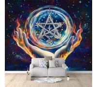 Photo Wallpaper Children's Room Fantasy Universe Mist 250 x 175 cm Modern 3D Effect Non-Woven Wallpaper Decoration UV-Resistant for Bedroom Living Room Hallway Blue