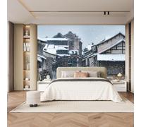 Photo Wallpaper Chinese Style 3D Effect Architecture Landscape Wall Mural Decoration Poster Picture Modern Design 450x315 cm Murals Wall Art for Living Room Bedroom Kitchen a-3327