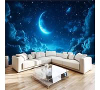 Photo Wallpaper Clouds And Mist Night View Wall Mural 3D Wall Mural Decoration Poster Night Scenery Premium Non-Woven Wallpaper Wall Art for Living Room Bedroom Children's Room Office W300xH210 11yf72