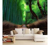 Photo Wallpaper Colorful 400 x 280 cm - Wall Mural Deco, Premium Non-Woven Nature Mysterious Path Bamboo Forest Print Wallpaper for Living Room Home Decoration Bedroom Kitchen Wall Paper