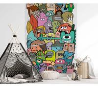 Photo wallpaper comic illustration monster colorful grey 39827-1 (5,23£/1qm)