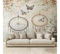 Photo Wallpaper dream catcher butterfly Non-woven Art Print Wall Mural Decoration Poster Picture Design Modern 3D Effect, for cafe restaurant theme hotel 200 (W) x 140 (H) cm