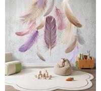 Photo Wallpaper Elegant Feather 250 x 175cm - Non-Woven Art Print Wall Mural Decor Poster Picture - Boho Minimalist Romantic Wallpaper for Living Room Bedroom Corridor Home Office