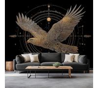 Photo Wallpaper Elegant Universe Animal Eagle, Non-Woven Wall Mural 138 x 101 inch (W x H) - Living Room Bedroom Children's Room Wall Art Poster Black Mural Wallpaper Decoration