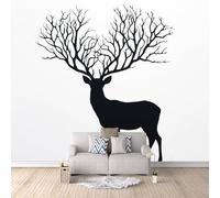 Photo Wallpaper Elk 450x315 cm 3D EEL Modern Wall Mural Non-Woven Fabric No Adhesive Backing Mural Wallpaper Easy to Install Clean for Dining Room Interiors Poster Bedroom Accessories
