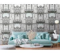 Photo Wallpaper Facade Balcony Old Building White Black 39311-1 (5,49£/1qm)