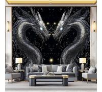 Photo Wallpaper Fantasy Art Wall Decor, 450 x 280 cm - Premium Non-Woven 3D Print Kids Bedroom Home Poster Decoration Poster Picture Design - Mysterious Pearl Dragon