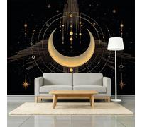Photo Wallpaper Fantasy Universe Starry Sky Moon, Non-Woven Wall Mural 250 x 175 cm - Wall Art Poster Mural Wallpaper for Bedroom Meditation Room Boy's Room Decoration