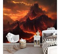 Photo Wallpaper Farm Tractor Sunset 3D Wallpaper Non-Woven Wallpaper UV Resistant for Living Room Bedroom Baby Room 350 x 256 cm