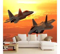 Photo Wallpaper Fighter Murals Art Wallpaper 3D Photo 250 x 175 cm Airplane Wall Mural for Living Room Bedroom TV Background