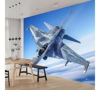 Photo Wallpaper Fighter Plane 3D Effect Airplane Wall Mural Decoration Poster Picture Modern Design 350x256 cm Murals Wall Art for Living Room Bedroom Kitchen a-3581