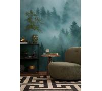 Photo wallpaper fir forest landscape nature fog green blue 39898-1 (4,71£/1qm)