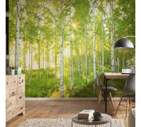 Bedroom photo wallpaper Green Summer Forest Premium wall decor 368x248cm Premium