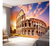 Photo Wallpaper for Living Room Home Decor, Traditional Buildings Colosseum Print Non-Woven Mural 250 x 175 cm (W x H) - Brown Murals Wall Wallpaper Art Design for Kids Bedroom