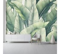 Photo Wallpaper for Living Room Home Decor, Watercolor Banana Leaves Plants Print Non-Woven Mural 150 x 105 cm (W x H) - Green Murals Wall Wallpaper Art Design for Kids Bedroom