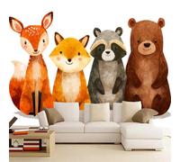 Photo Wallpaper Fox Murals Art Wallpaper 3D Photo 122 x 91 cm Little Bear Wall Mural for Living Room Bedroom TV Background