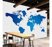 Photo Wallpaper Giant World Map 500x280 cm Art Wall Mural Non-Woven Large 3D Panoramic Poster Vintage World Map Wallpaper Murals for Living Room,Bedroom,Kids Room,Office,TV Background Home Deco