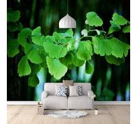 Photo Wallpaper Ginkgo Biloba 3D Effect Plant Branches Wall Mural Decoration Poster Picture Modern Design 200x140 cm Murals Wall Art for Living Room Bedroom Kitchen a-3674