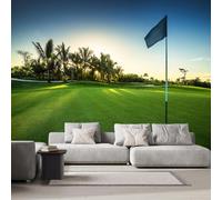Photo Wallpaper Golf Course Non-Woven Wall Mural 3D Lawn Scenery Mural Wallpaper for Living Room Bedroom Kids Room Office TV Background Home Decor 350x256 cm H14