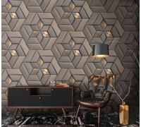 Livingwalls Travel Styles Non-Woven Wallpaper - Abstract Wallpaper in Grey and Taupe - Classic Wallpaper for Various Rooms in 1.59 m x 2.80 m